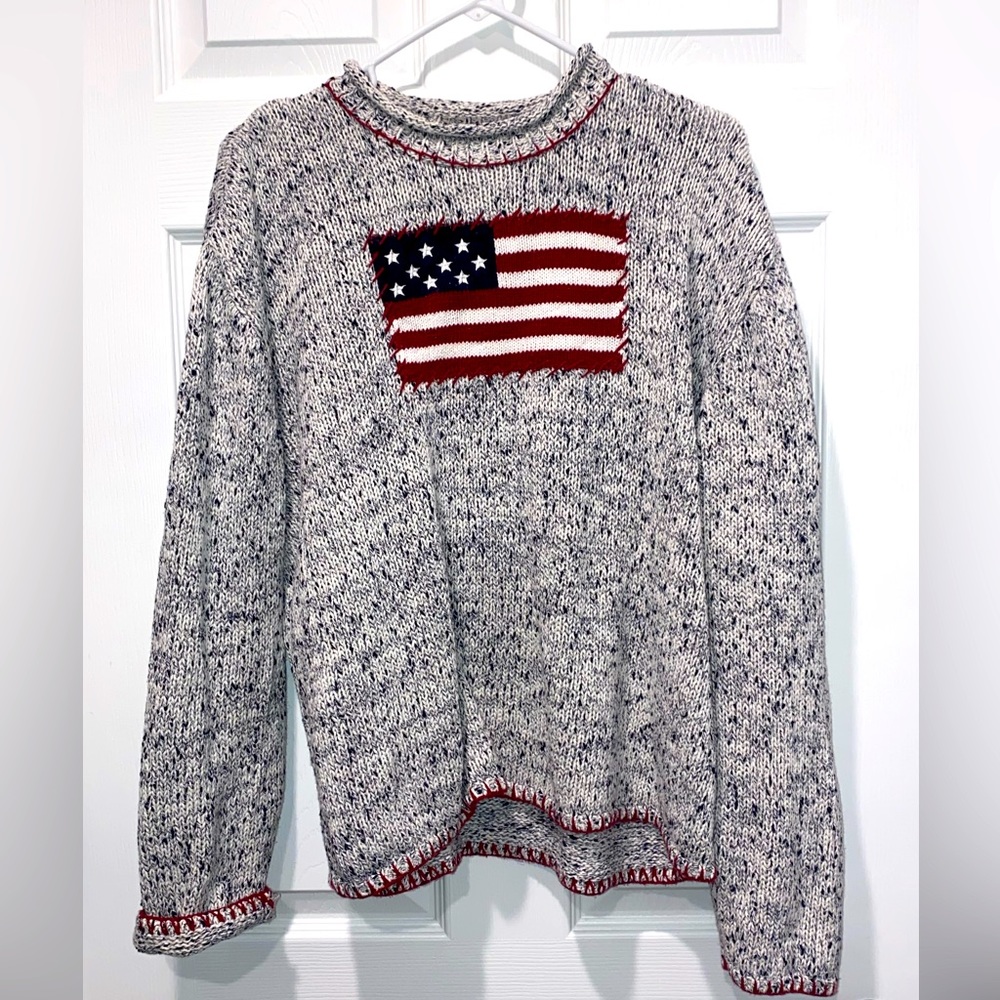 Flag Embroidered Sweater